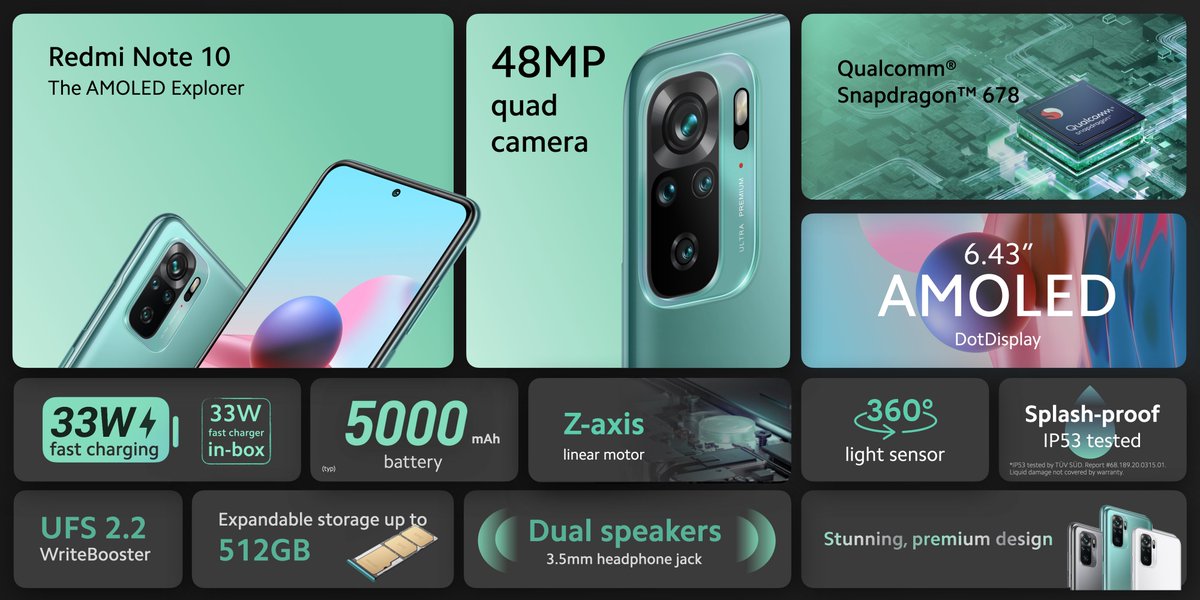 The #RedmiNote10 was designed to handle your everyday gaming and multi-tasking needs. So why not make the #AMOLEDExplorer your new daily driver?