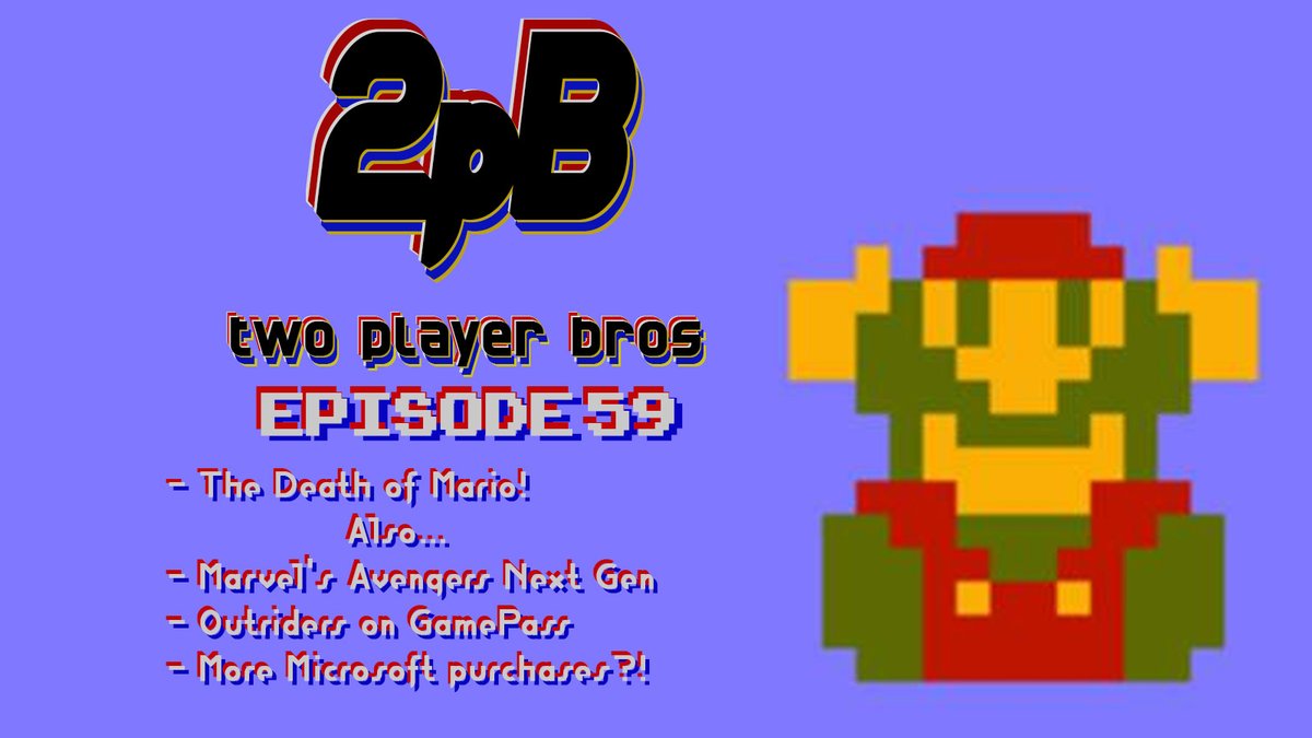 twoplayerbros's tweet photo. Is March 31st the death of Mario?! The Bros talk about it on the latest episode of #2pB!!!
Listen wherever you get your podcasts!
👾🎮Stay Safe and Keep on Gaming!!!🎮👾 https://t.co/IgSQO9sPkh
