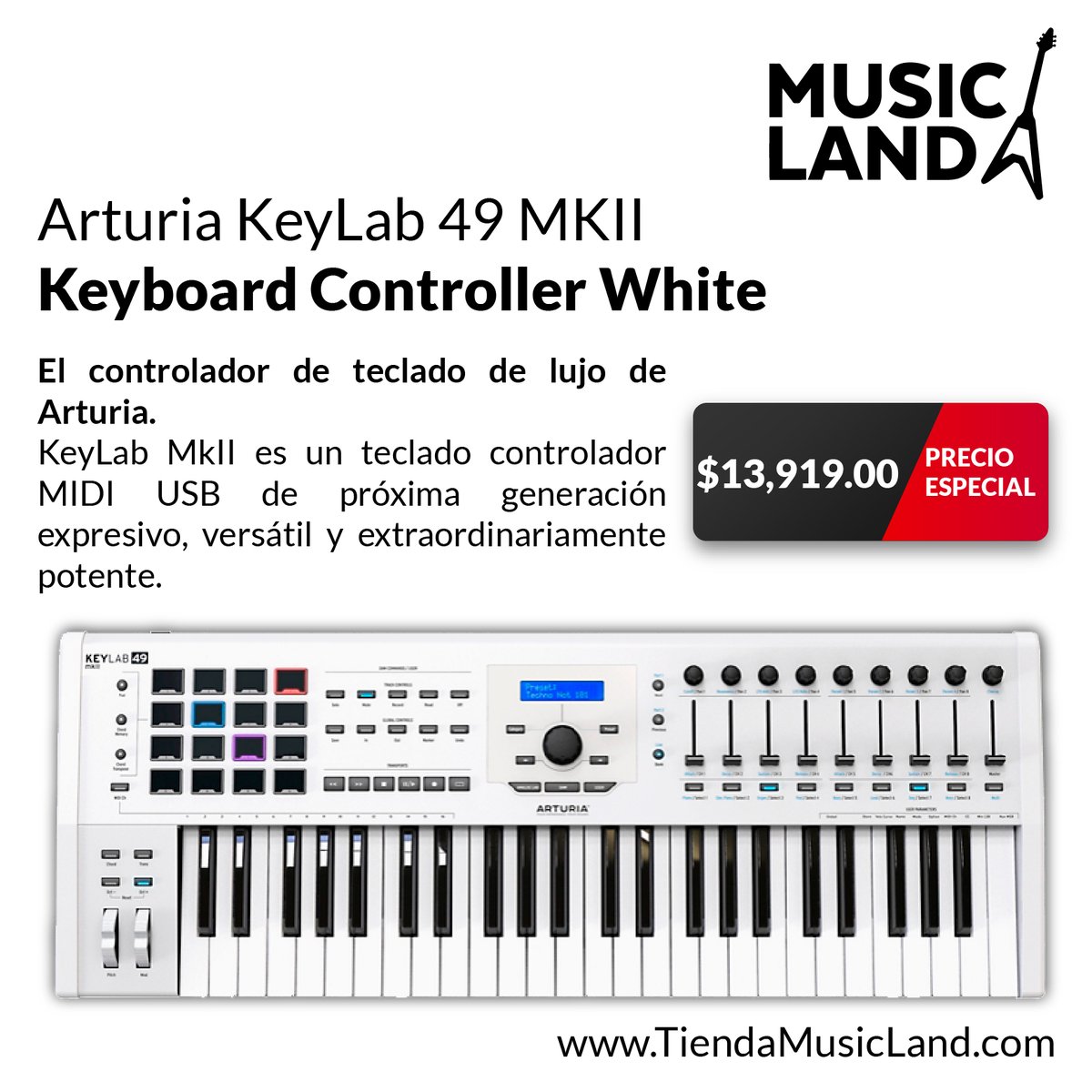 Musiclandgo's tweet photo. Arturia KeyLab 49 MKII Keyboard Controller White 🤩

🎹 Más información:
https://t.co/lNd09tS1CS

📱 Escríbenos al Whatsapp:
https://t.co/Pc7qKBSRcj

#QueSigaLaMusica #ControladorDeTeclado #Music #Instrumentos https://t.co/1XrNWxr4mj