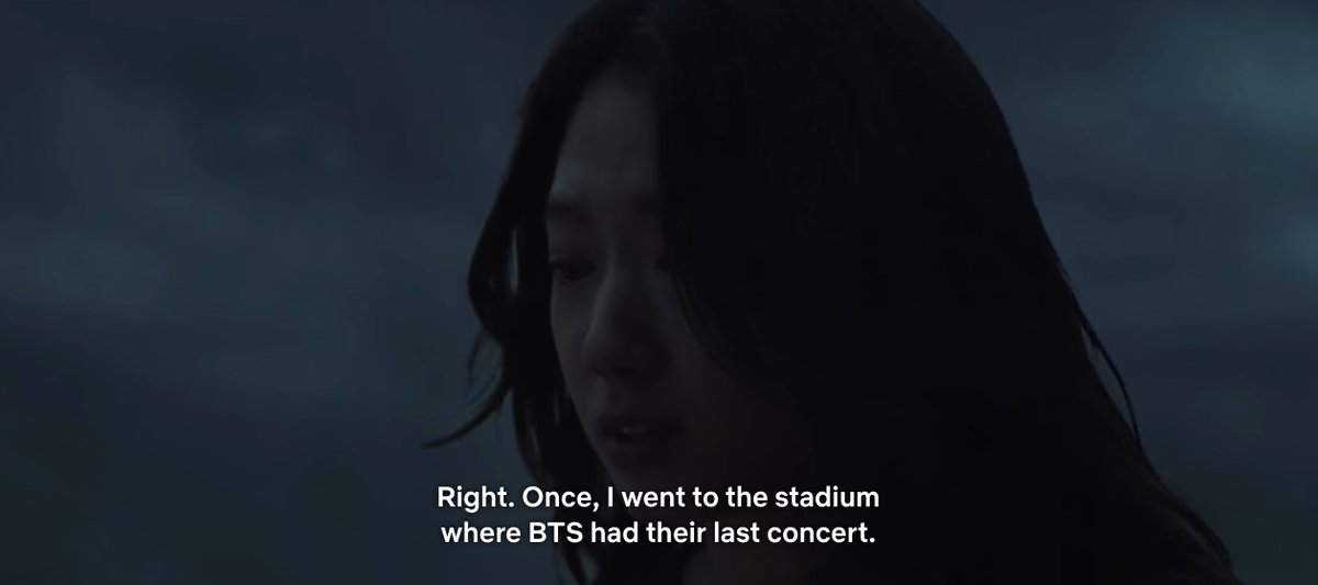 charts_k's tweet photo. Park Shin-hye's character Seo-hae mentioned going to the stadium where @BTS_twt had their last concert as one of her happy memories in Episode 11 of Sisyphus: The Myth https://t.co/l2809Ewark