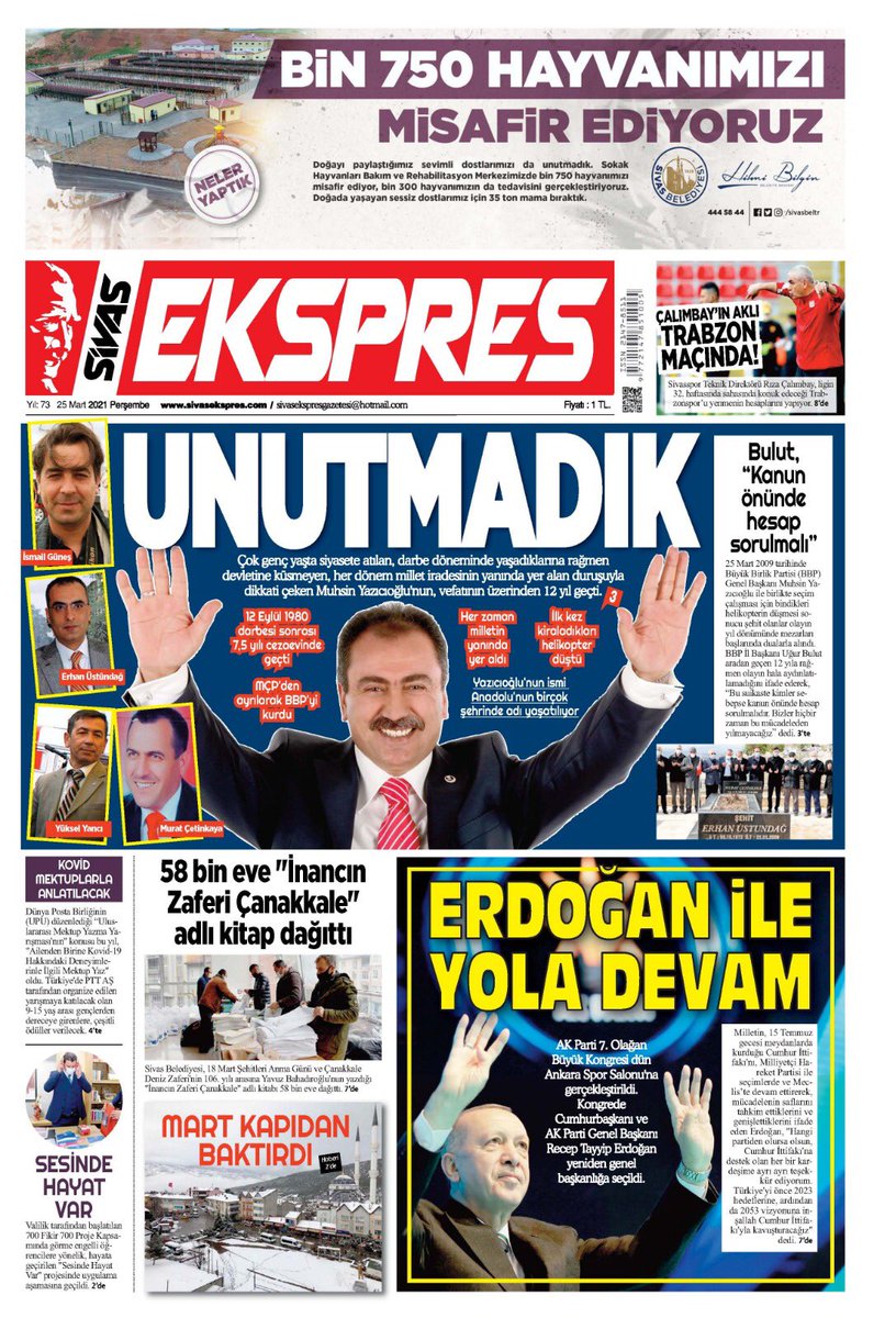 Sivas Ekspres Gazetesi (@ekspressivas) on Twitter photo 