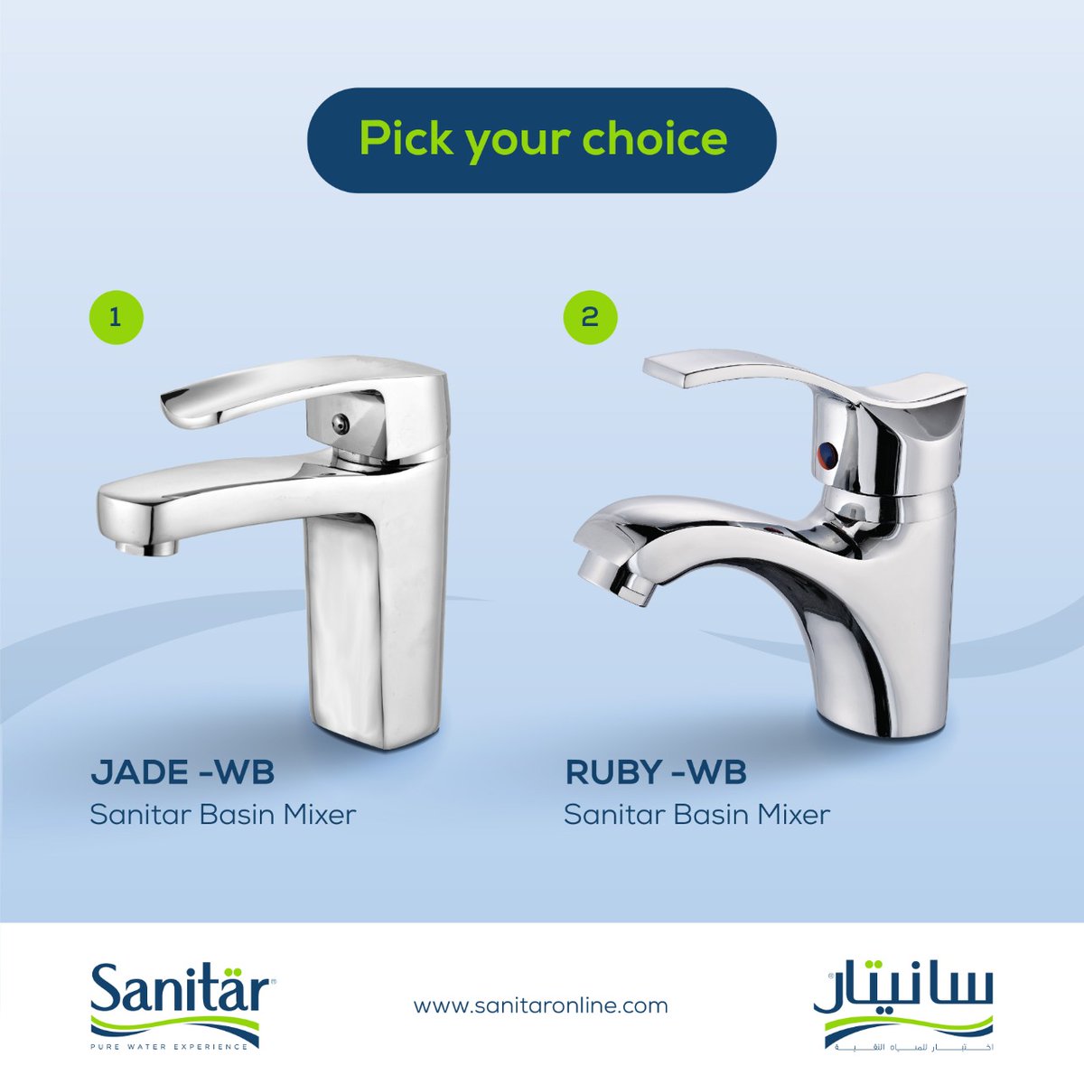 Sanitarglobal's tweet photo. Everyone has a unique aesthetic sense.
Which Sanitar Basin Mixer would you like to have at your home? 1 or 2? Comment below.
#sanitar #homedecor #basin #washbasin #bathroomdecor #homedecoration #dubailuxury #luxuryhomes #luxurylifestyle #luxuryinteriors #dubaihotel https://t.co/CgBQfFUbe7