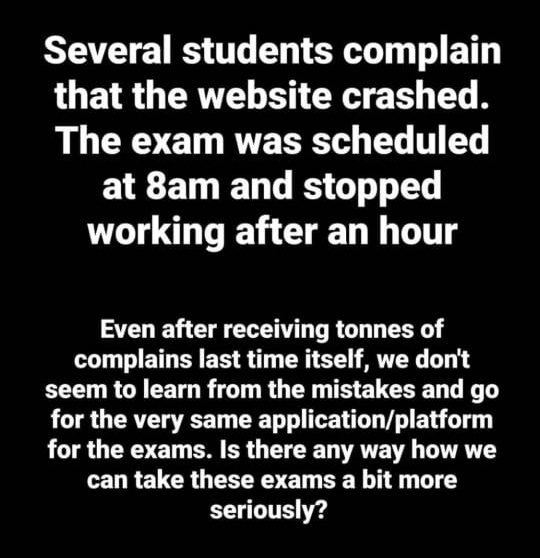 Nareshsen01's tweet photo. If u guys can't control your server then why u go for online exams, don't play with students mental health.. it's pathetic @rtmnu @samant_uday @EduMinOfIndia https://t.co/cluLnhXFyF