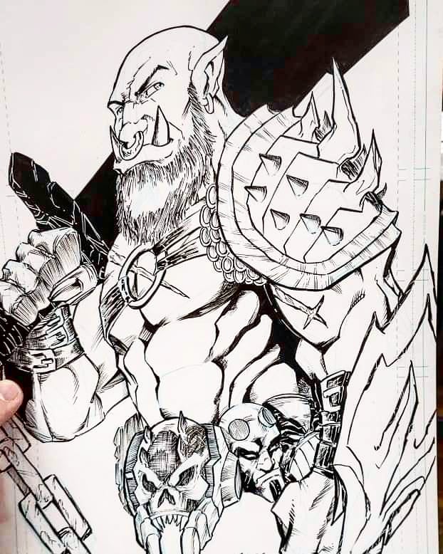JamesLeeStone's tweet photo. A couple of years ago I did a #custom #11x17 #commissionstyle #penandink #illustration (⏩ picture 2) for the always awesome @BrianMoczynski1 so last year I did another one with an extra kick of cool
What's cool than a big honking #tyranasaurusrex #trex #orc #forthehorde https://t.co/SAp00Any6m