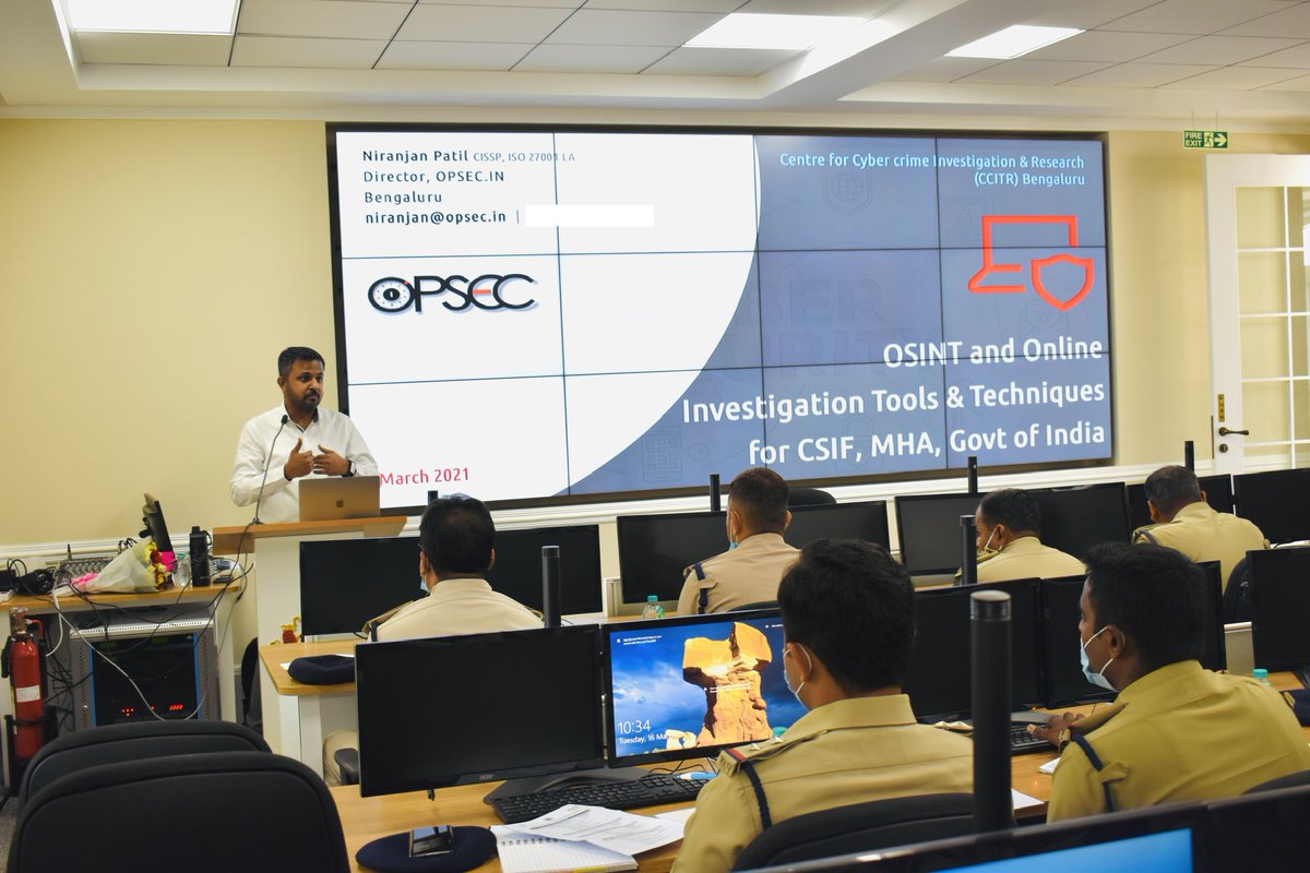 Took part in the training program for officers of @CISFHQrs organised by @DSCI_Connect / CCITR. 
It was great to work with Central Industrial Security Force, the premier multi-skilled para-military security agency of India.
Thanks DSCI for the opportunity.