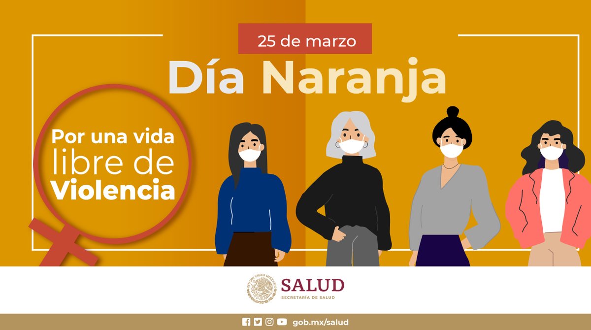 #DíaNaranja | Por una vida libre de violencia contra las #Niñas y las #Mujeres.

Encuentra información en ➡️ coronavirus.gob.mx/violencia-de-g…

Llama a la @LineaDe_LaVida 📞 800 911 2000

#MéxicoSinViolencia