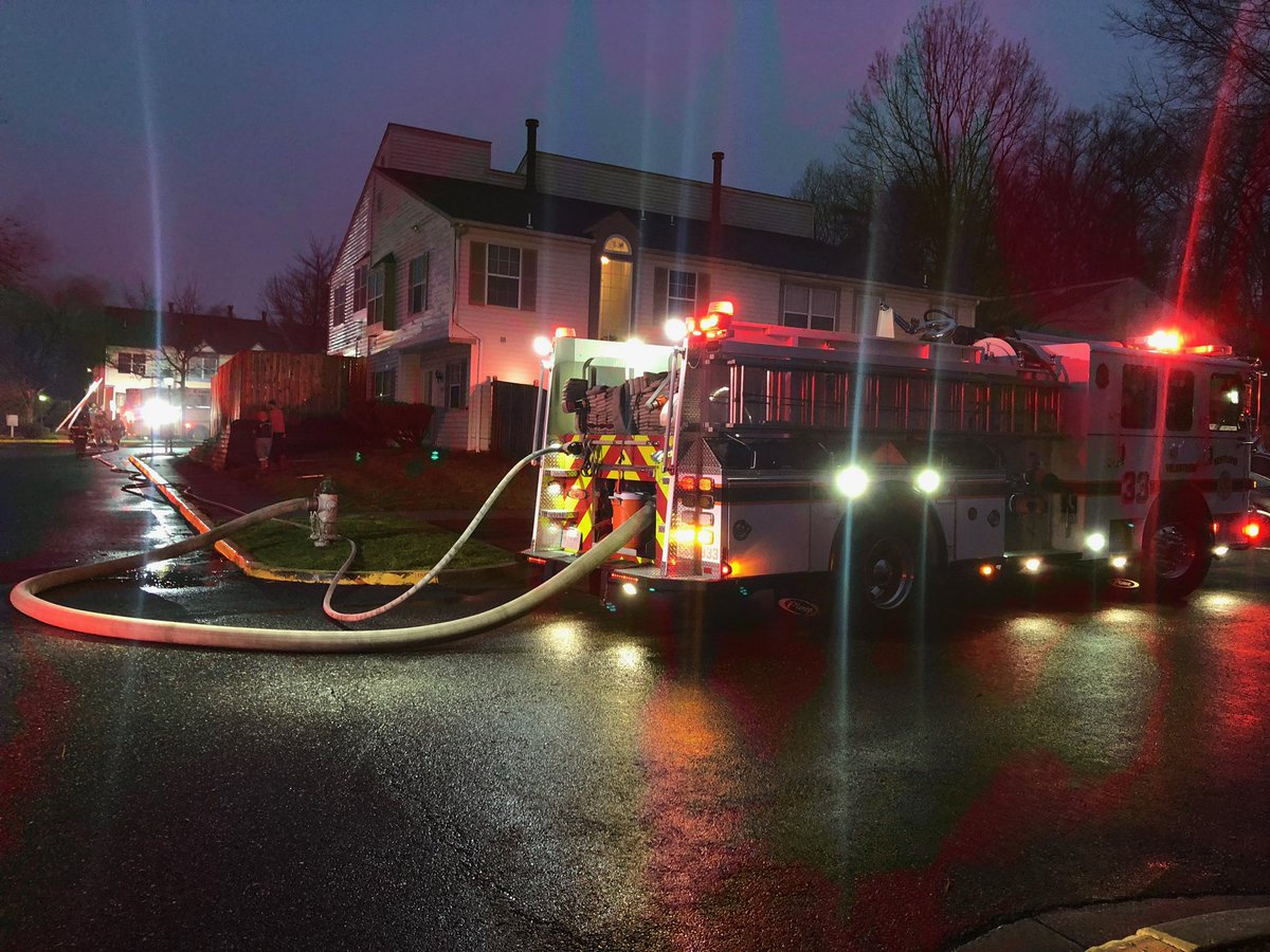 Kentland33's tweet photo. #Engine332 and #Tower33 operated as the 3rd due Eng and 1st due Trk on this 46 house fire tonight. #Chief33 had Division 2 https://t.co/w3Hq8I4DFr