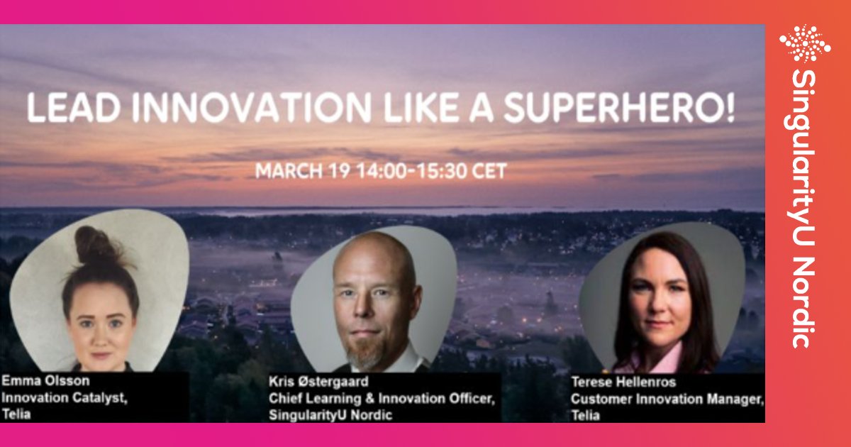Check out the recorded webinar from last week’s free student event with <a href="/TeliaCompany/">Telia Company</a> on leading #innovation like a superhero feat. faculty <a href="/KrisOestergaard/">Kris Østergaard</a> as well as Emma Olsson and Teresa Hellenros from Telia! bit.ly/teliasunordics…