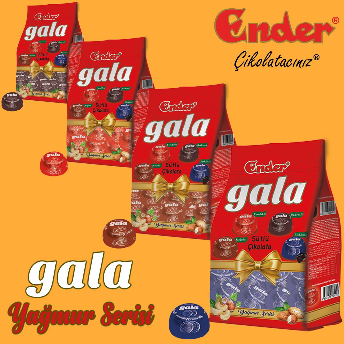Ender Gala Yağmur Serisi. Avcılar mağazamızdan, endercikolataciniz.com adresimizden ve diğer pazaryerlerinden satın alabilirsiniz. Çok yakında tüm bayilerimizde. 
#cikolata #endercikolata #endercikolataciniz #enderçikolatacınız #enderçikolata