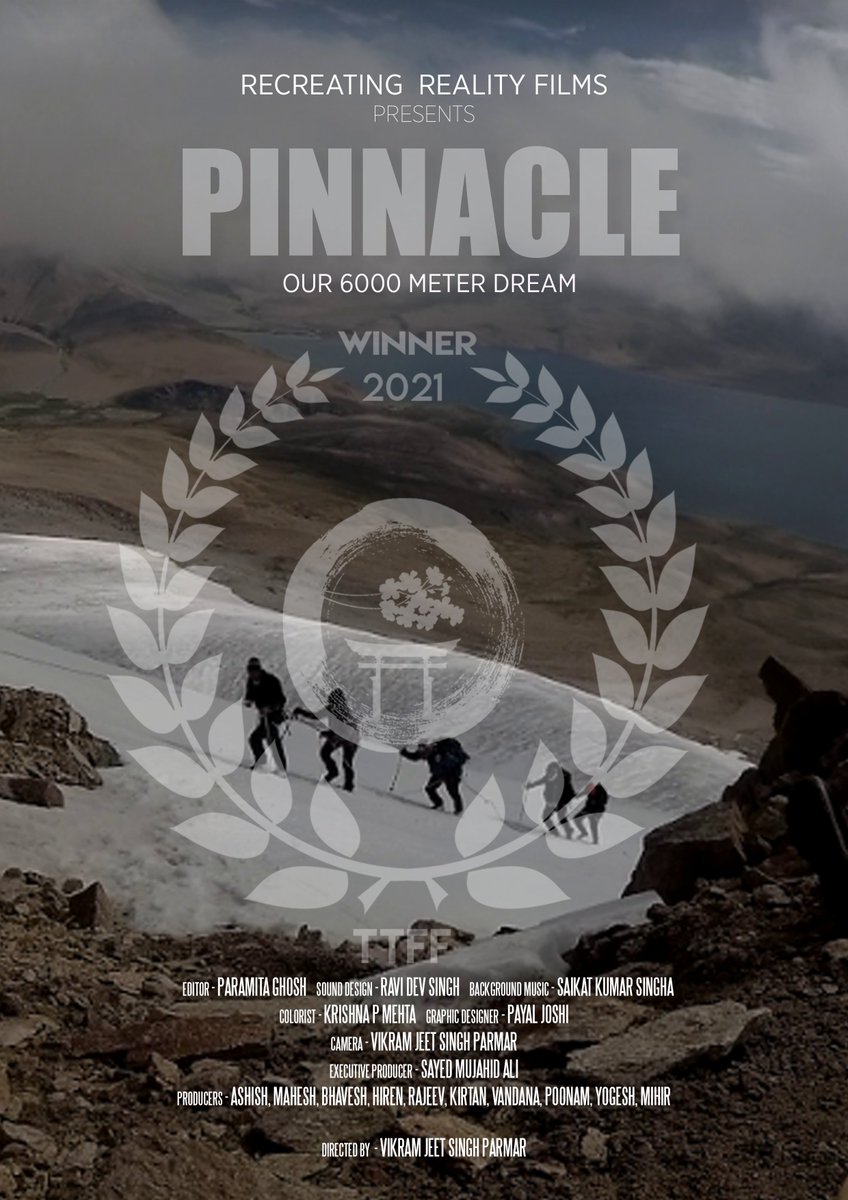 RRFilms's tweet photo. We are pleased to inform you that we have been selected as a WINNER at Twilight Tokyo Film Festival in #Japan for our film Pinnacle.
#27
Best Director @VitaminVikram for #Pinnacle
#RRFilms #ExpeditionFilm #InspirationalFilm
#DocumentaryShort https://t.co/xoAwHoqz6P