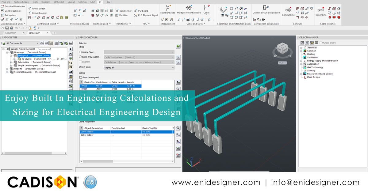 enidesigner's tweet image. Perform quick calculations while working on drawings with Built-in calculations and sizing functionality. Check out CADISON E&amp;amp;I Designer now! 

enidesigner.com/en/

#ElectricalCAD #ElectricalCADsoftware #Electricaldesignsoftware #Instrumentation #Electricaldesigntool