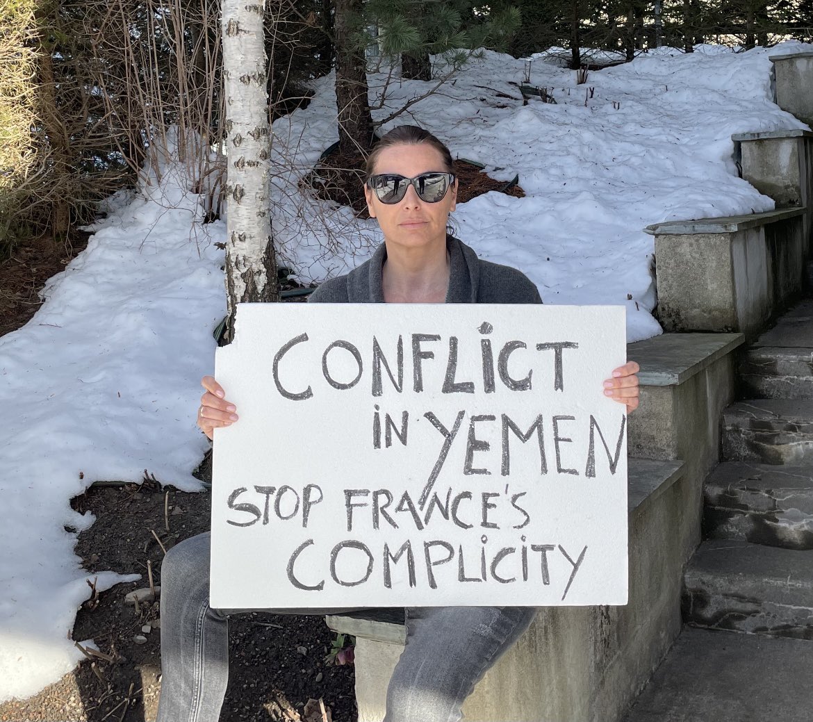 sam (@urbannomad1) on Twitter photo M. <a href="/EmmanuelMacron/">Emmanuel Macron</a>, 6 years since the conflict in Yemen began, 6 years that the population is suffering.
Selling arms to Saudi Arabia and the United Arab Emirates, states involved in Yemen, is complicity. M. <a href="/EmmanuelMacron/">Emmanuel Macron</a>, 6 years since the conflict in Yemen began, 6 years that the population is suffering.
Selling arms to Saudi Arabia and the United Arab Emirates, states involved in Yemen, is complicity.
