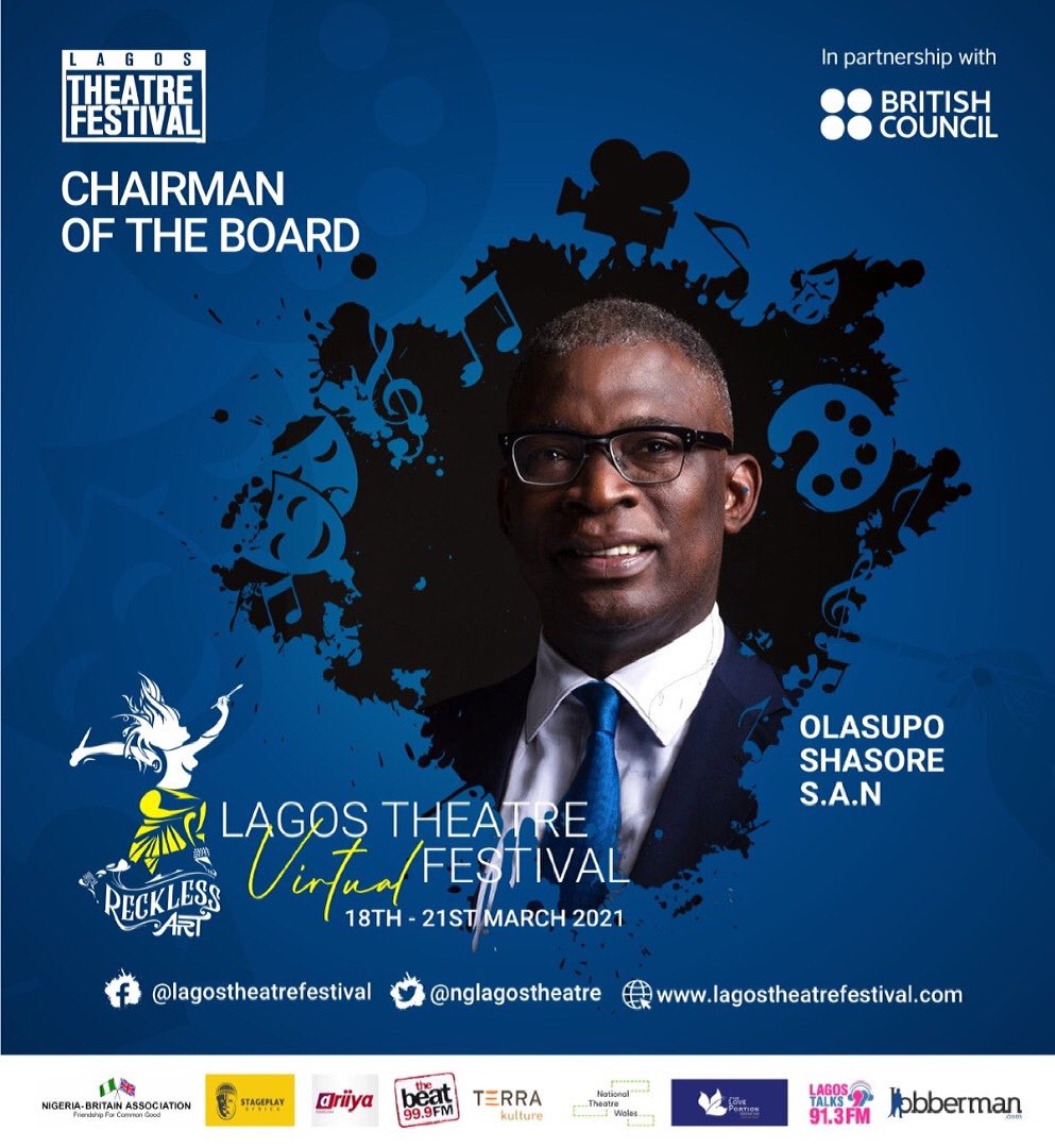 nglagostheatre's tweet photo. Our sincere appreciation goes to the esteemed board of Directors for their support towards a successful #LTF2021 🙏🏿

The chairperson of the Board of Directors, Mr Olasupo Shashore (S.A.N) @suposhasore 

#RecklessArt
#LagosTheatreFestival
#lagostheatrefestival2021 https://t.co/yOyFpenF5u