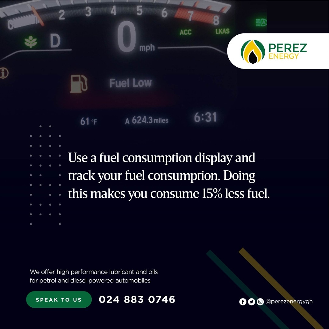 perezenergygh's tweet photo. You save more when you use a fuel consumption display.
#fuelefficiencytips #AStepAhead #irvingoil #perezenergy #motoroil #lubricants https://t.co/cyurlD6CKp