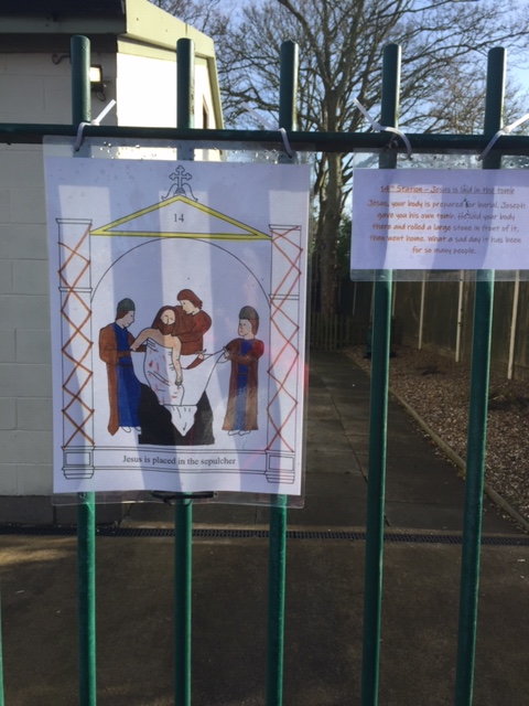 Well done to our Year 6 children for producing the Stations of the Cross which have been put up round the car park at St Teresa's church. Everyone is welcome to visit for quiet reflection.