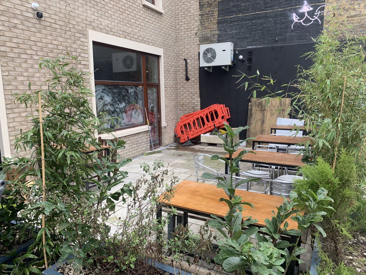 ...as well as the side of the pub