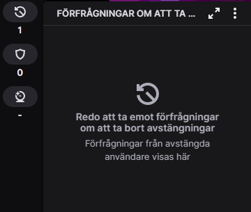 Bullorg74's tweet photo. @TwitchSupport any clue why the widget icon says there is 1 unban request when there are none? I have this in some channels and in others I dont. As a moderator in those channels offcourse. More moderators than me have this. https://t.co/ceAgro1dia