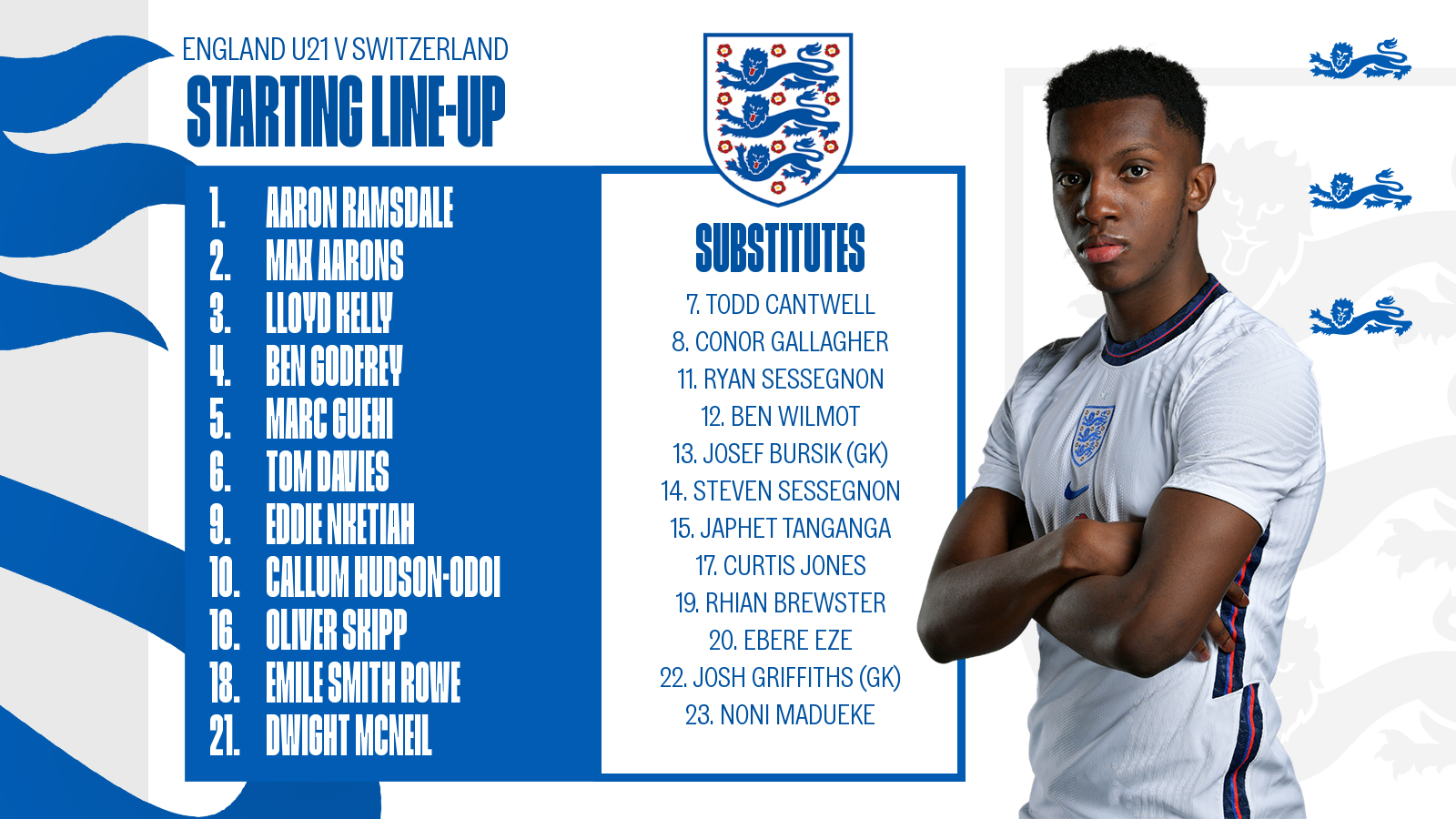 England line up sales tonight