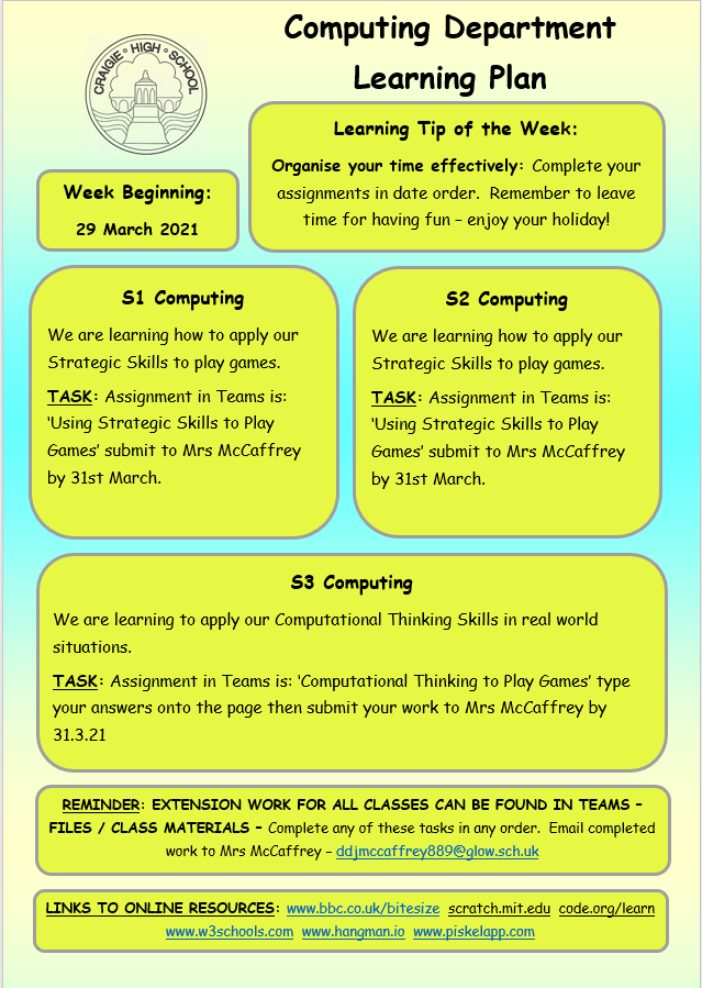 ddjmccaffrey889's tweet photo. Here's our learning plan for our final week of this term. https://t.co/PV694tRUWD