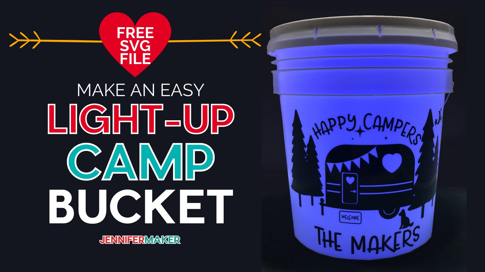 DIY  Light Up Camping/Backyard Bucket 