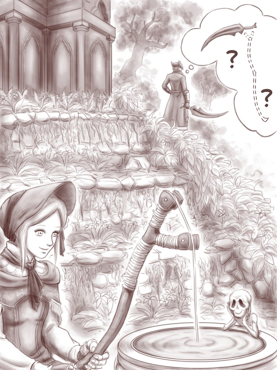 chang_draws's tweet photo. Another Use for the Burial Blade #Bloodborne https://t.co/G0jV0PeArV