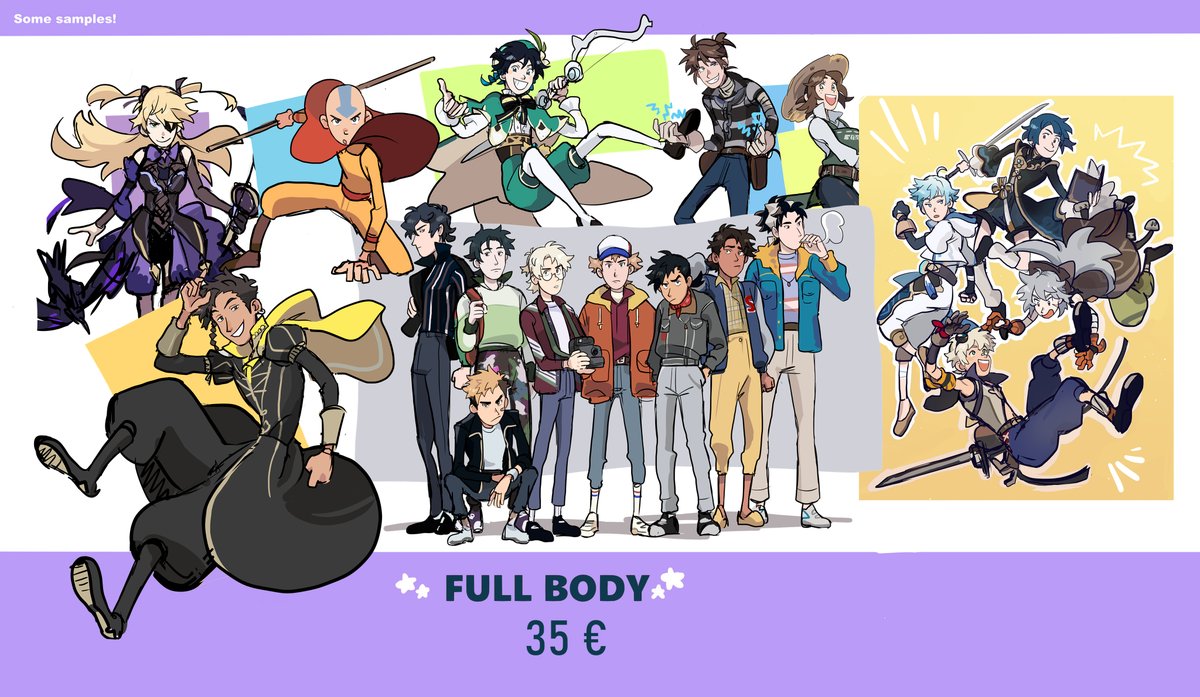 Im finally free so ill be opening some commission slots again!!! payment will go through paypal as always, thank you so much for taking a look and sharing ??