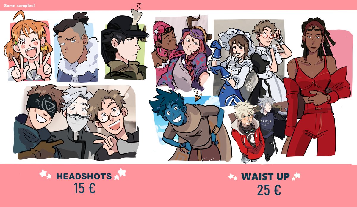 Im finally free so ill be opening some commission slots again!!! payment will go through paypal as always, thank you so much for taking a look and sharing ??