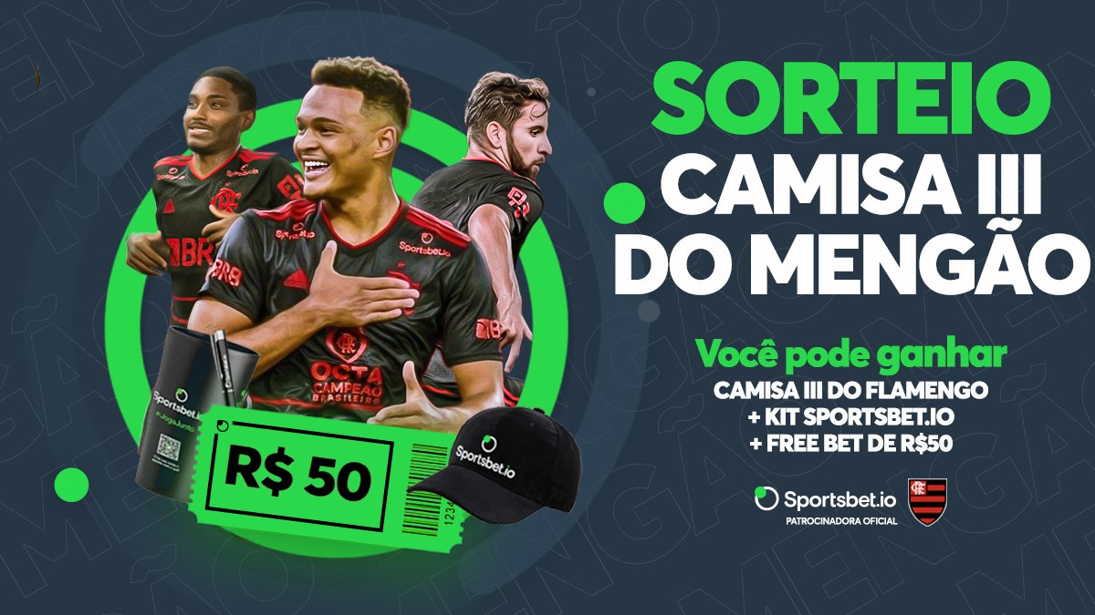 sportsbetiobr's tweet photo. Acooooorda que ontem teve vitória no clássico então bora fazer um #sorteio do #Flamengo?
Quer ganhar uma camisa III + kit + #freebet?
Pra participar é só: 
➡️ Dar RT
➡️ Seguir @sportsbetiobr 

O resultado a gente divulga na segunda-feira! https://t.co/3EFhQsBFOD