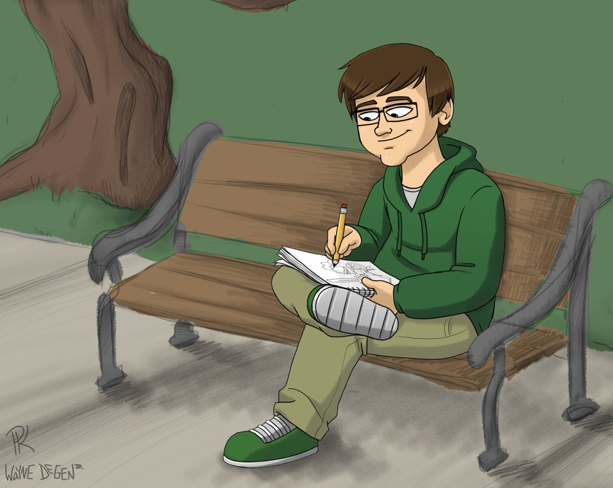 Edd and his sketchbook. We miss you and your creativity every day.