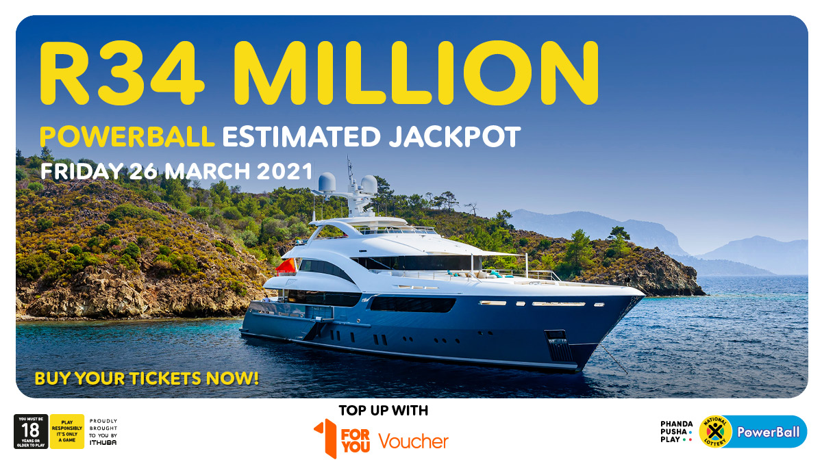 Your lucky numbers could make amazing things happen when you PLAY PowerBall for an estimated R34 MILLION jackpot NOW in store, on your computer at https://t.co/P6Xx0SQVj0, by phone on our Mobile App, cell phone banking or simply dial *120*7529# https://t.co/izcHqroCCg