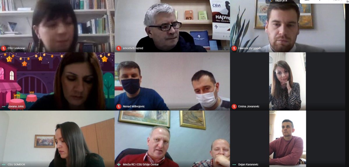 CSULeskovac016's tweet photo. У среду, 24. марта 2021. године, одржан је онлајн састанак директора и сарадника Мреже РЦ и ЦСУ Србије.Тема састанка била је припрема тродневне акредитоване конференције „АКТУЕЛНОСТИ У ОБРАЗОВНОМ СИСТЕМУ РЕПУБЛИКЕ СРБИЈЕ 3“! 
 #aktuelnosti #tim #nauka #ispitzalicencu #obrazovanje https://t.co/189p9tTUfG