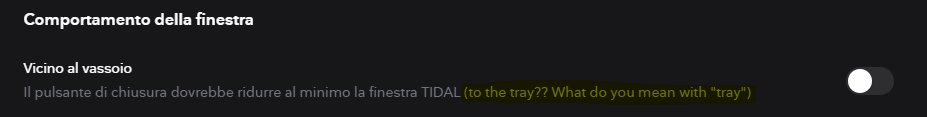 drgio83's tweet photo. @TIDAL @TIDALSupport please tell your Italian translator what the tray is. https://t.co/WbGKEPDBfz