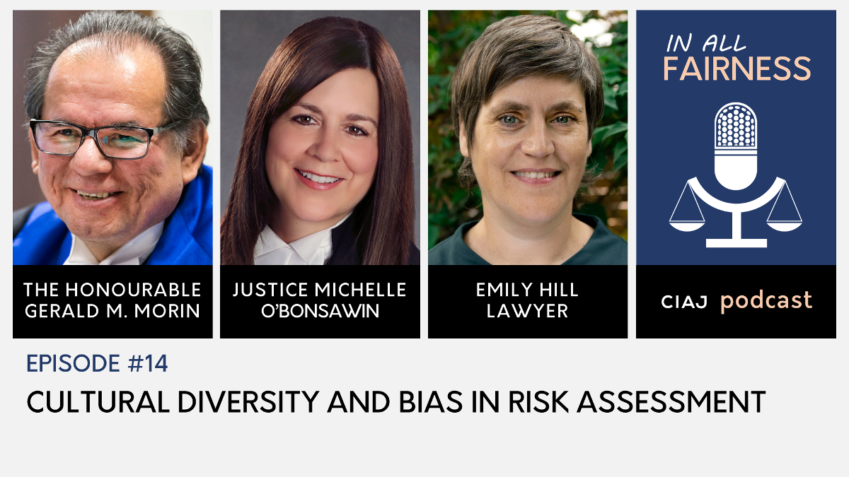 CIAJ_ICAJ's tweet photo. 🎧In Episode 14: "Cultural #Diversity: Bias in Risk Assessment," the Honourable Gerald M. Morin, Justice Michelle O’Bonsawin and Lawyer Emily Hill discuss whether the current risk assessment tools are appropriate #inallfairness #Ewert #IndigenousPeoples https://t.co/skuJbAQBCk https://t.co/IDLcyFlMkv