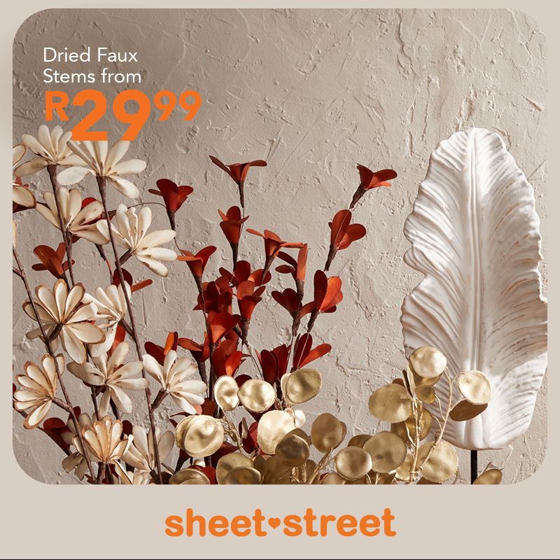 BaywestmallPE's tweet photo. Get your home ready for autumn with rich colours, faux plants and flowers plus piles of warm blankets from @SheetStreetZA ๐
#BaywestMall #SheetStreet #HomeDecor #RichColours #Plants #Flowers #Blankets #Home https://t.co/deZKXHmLdn