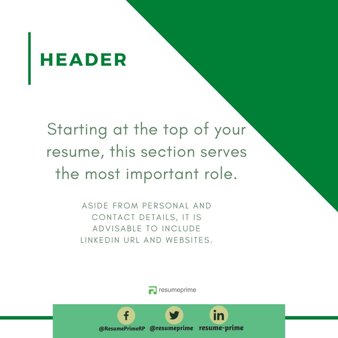 resumeprime's tweet image. Applying for a job is a daunting task if you are clueless where to start. Thus, it&apos;s best to have a guide on resume sections and how to present them. #contentchecker #resumesections #header #resumehelp #resumetips #jobhunt2021