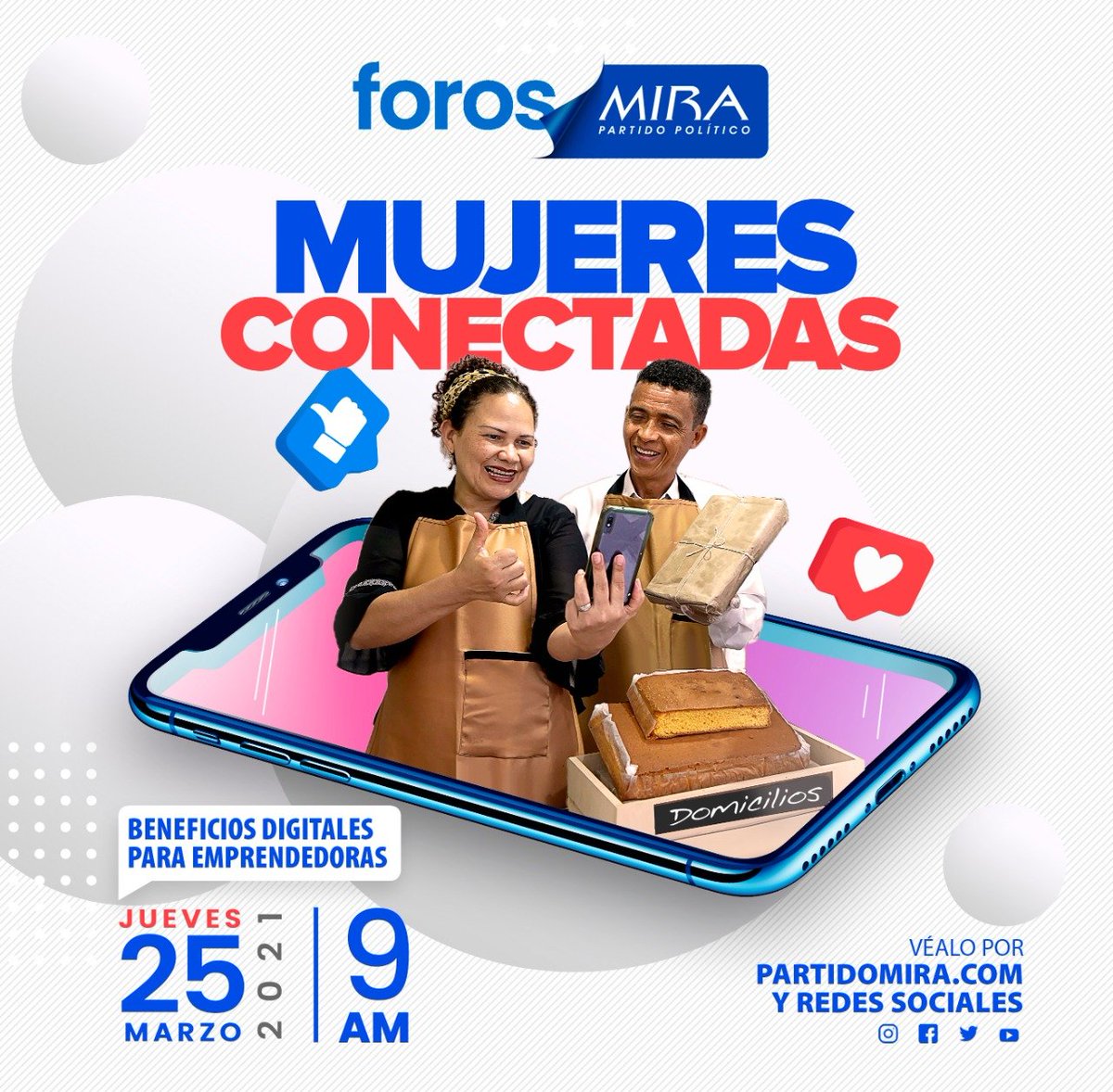 PartidoMIRA's tweet photo. EN MINUTOS | #ForosMIRA 🇨🇴

Mujeres Conectadas👥

Únase en redes sociales con el #MujerConectadaEs

Siga la transmisión en vivo desde las 9:00 a.m. por:

• https://t.co/SKzwiTMXA4
• Redes Sociales
• Canal congreso

📡📺📱🖥️ https://t.co/WEbAUDKfa1