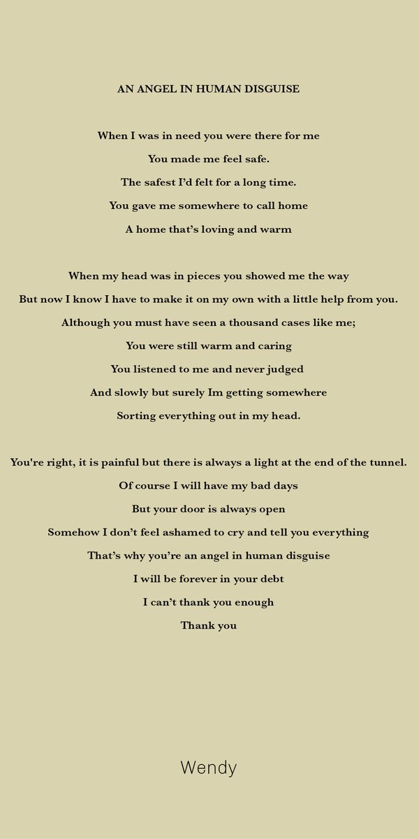 Our 4th winning poem from out international women's day competition was written by Wendy. Well done Wendy 👏