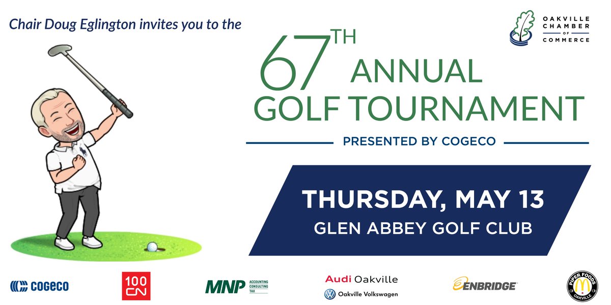 OakvilleChamber's tweet photo. Does this beautiful weather have golf on your mind?
Join us for a day on the greens at the beautiful @GlenAbbeyGC for our 67th Annual Golf Tournament!
Limited spots available.
Register today: https://t.co/FgdliVIIE3
#OCCgolf 🏌️♂️🏌️♀️ https://t.co/sm6kLLlO60