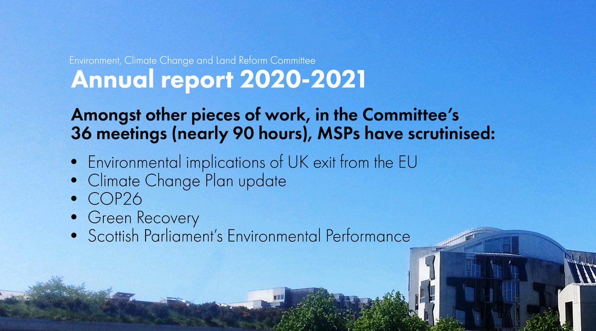 The Committee has published its annual report - which presents what the Committee has achieved over the last parliamentary year. Find out more about what work has been carried out in 2020-2021: ow.ly/f4H650E8cP8