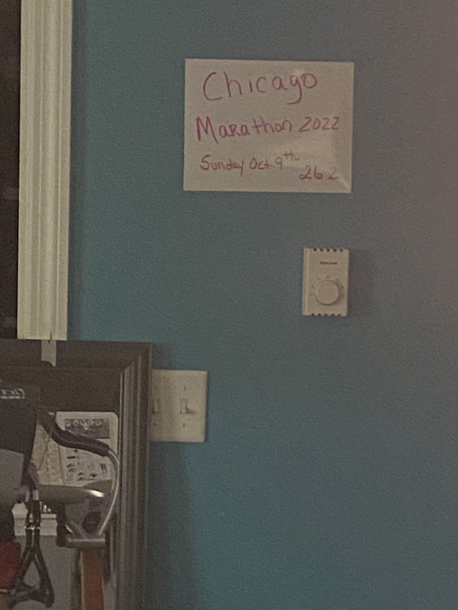 PapaliaMeier's tweet photo. 5 miles on the #zerorunner. Little harder to get up at the end of the week I have my goal to the run the @ChiMarathon in 2022 so when I feel like up i look ahead on the gym wall at my goal #goals #thetoelessrunner #running @octanefitness https://t.co/f4tcgQ6M6G