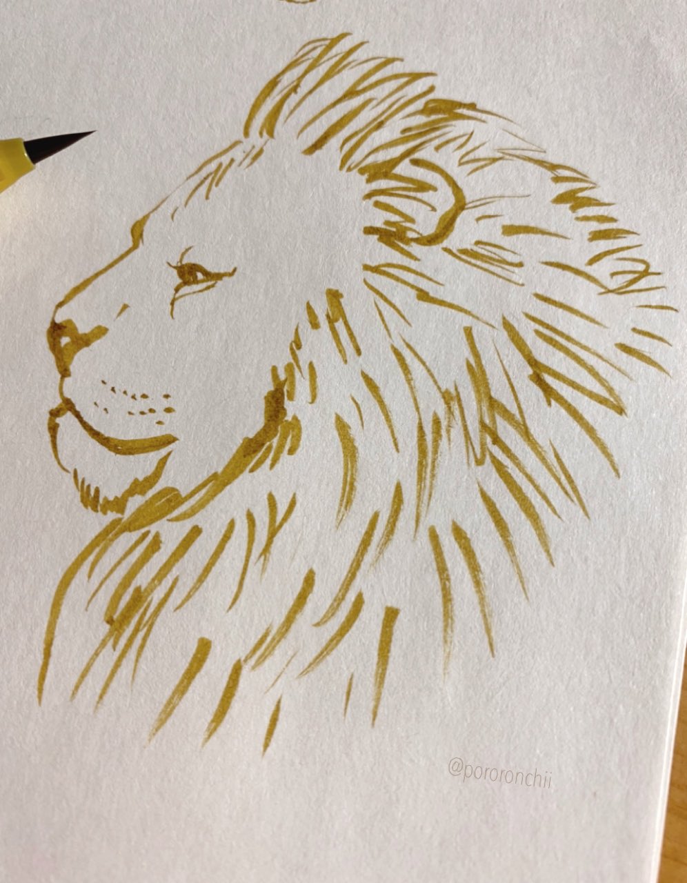 たかはし ちひろ ライオンの横顔描いてみた ライオン らくがき イラスト Illustration Lion Animal T Co Y3vhgmpc8b Twitter