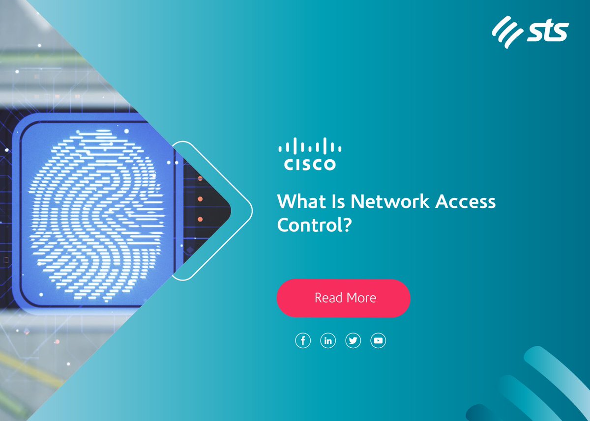 ZainTECHMEA's tweet photo. What Is Network Access Control?
Network access control, or NAC, solutions support network visibility and access management through policy enforcement on devices and users of corporate networks.
Watch Video to Learn More: https://t.co/VtLpK91Gu6
By @Cisco
#STS #STSSolutions https://t.co/dgAmODWWLy