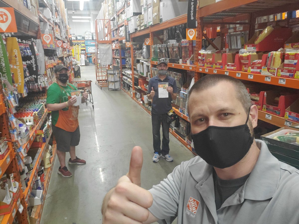 Marriott0257's tweet photo. Recognizing new hires Nate and Bryan, hired 3 weeks ago and hit the ground running!! Knocking out Behr paint in 2 hours then asking what's next!!! These guys rock! #letsdothis #thd257 @hd0257 @BrittanyTHD @CrickettSurls @garydemarinis https://t.co/buAMSY2fvm