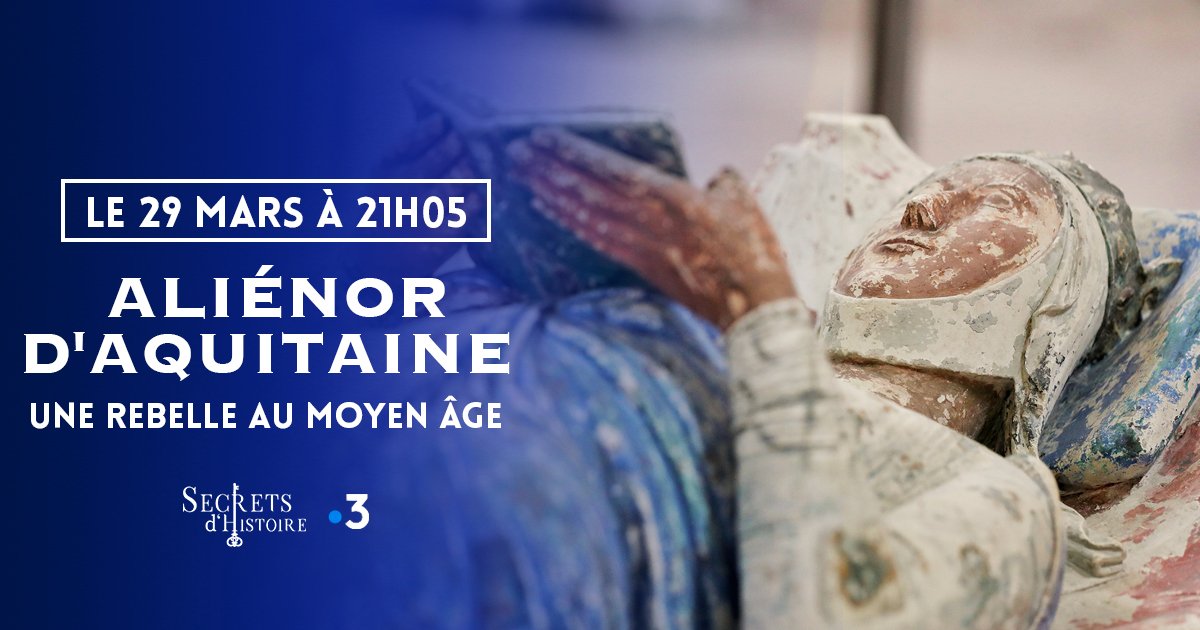 secretshistoire's tweet photo. 🔵 𝗟𝗨𝗡𝗗𝗜 | Reine de France à 15 ans avec son mariage au roi Louis VII, Aliénor d'Aquitaine devient reine d’Angleterre à 30 ans, au bras d’Henri II Plantagenêt ! 👑

➡️ Découvrez son histoire lundi avec @bernstephane dans #secretsdhistoire ! 🤗 https://t.co/6qAGllV6xN