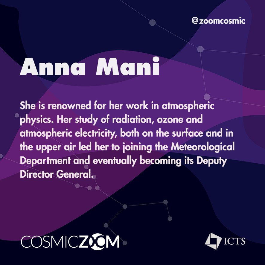 ZoomCosmic's tweet photo. TIL about an Indian Woman Scientist. 
Meet Anna Mani.

 #CosmicZoom #WomenInSTEM #TIL #BaSH https://t.co/WYun7xtmui
