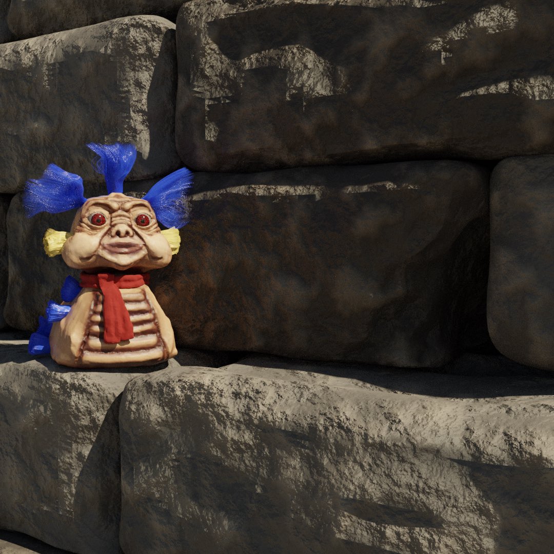 DavidHodson8's tweet photo. This week for Blender52 the theme is Labyrinth so say Ello to my little friend. #labyrinth #elloworm #b3d #blenderrender #blender52 #blender3d https://t.co/JpfvfGAAPD