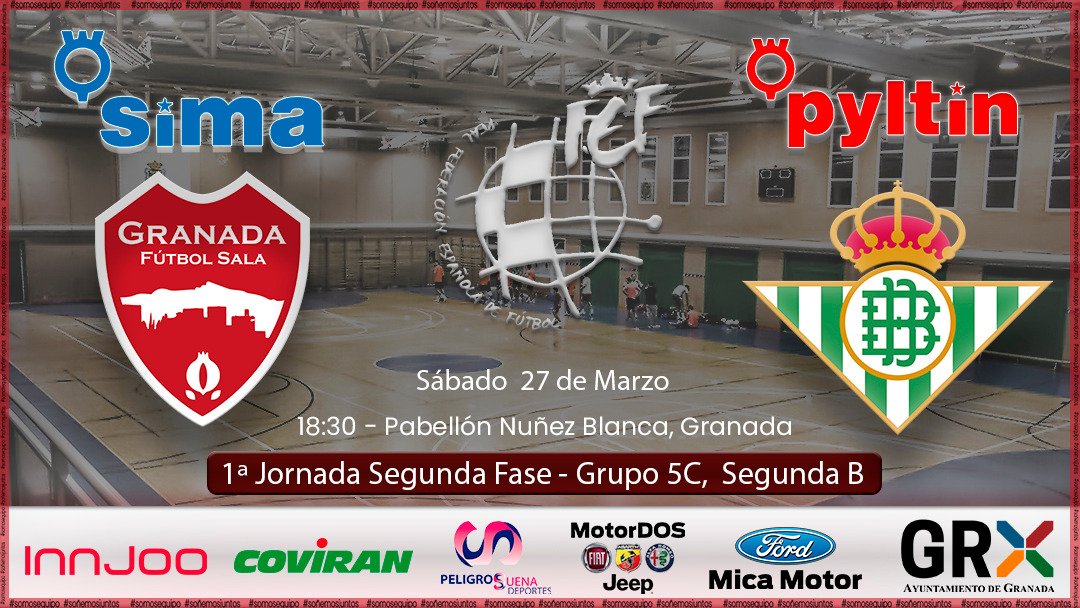 GranadaFS's tweet photo. 🚨 ¿Quieres venir al Núñez Blanca? 🚨

Activamos 🎫#SORTEO🎫 de una invitación doble para el primer envite de la 2ª fase ante el filial del @RealBetisFS.

Requisitos:
1. Síguenos.
2. Haz RT a este tuit.

Anunciaremos el ganador a las 20:00h de este viernes.

🍀¡SUERTE!🍀 https://t.co/rebFShuR1u