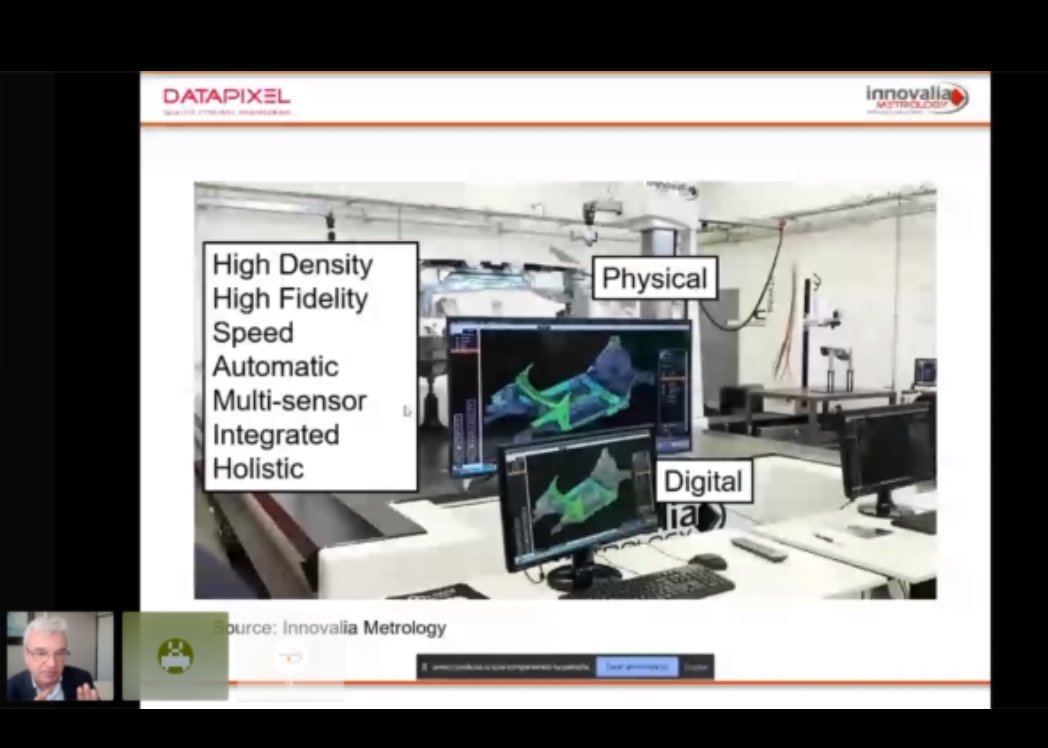 Metromeet's tweet image. &quot;#Metrology has given us the tools to pass from physical to digital&quot; Toni Ventura from #Datapixel.

He is showing us the importance of #metrology to successfully reach the #Industry40

#Metromeet2021