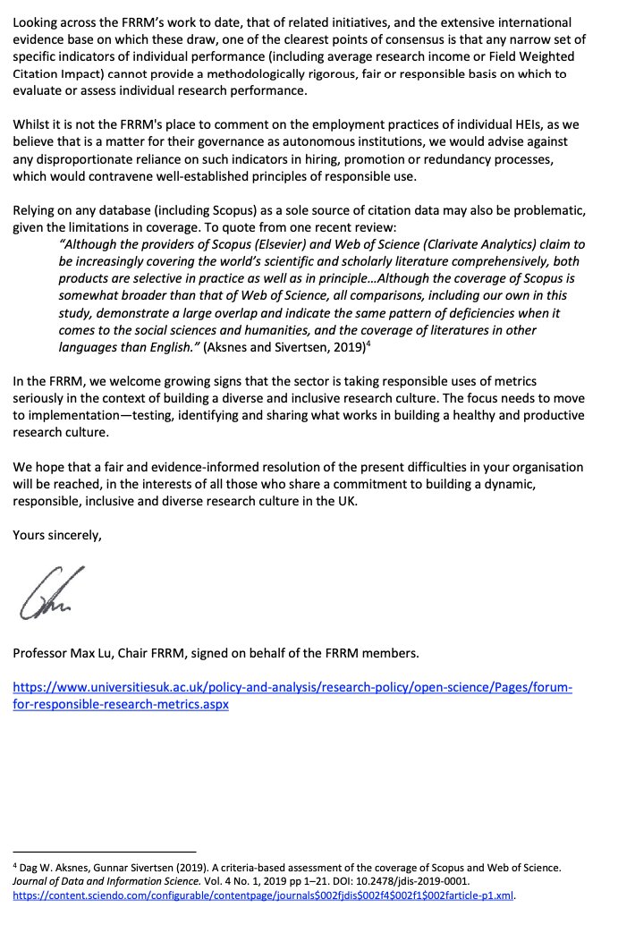 ULivUCU2's tweet photo. Big news in the HE sector….

The #UUK body, the FRRM says research income alone "cannot provide a fair or responsible basis on which to evaluate research performance.”  

Metrics can't be used to sack people!

Time to step back, #UniveristyofLiverpool!

#FightforHealthJobs https://t.co/aCH8NtPCRZ