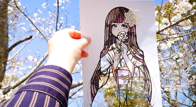 桜に染まる切り絵は好きですか?? 